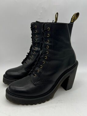 Dr. Martens Kendra Women’s Boots Size 8 Black Leather Lace Up Platform Heel